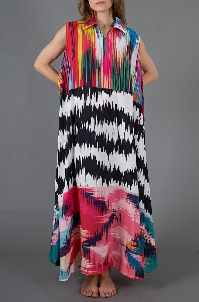 colorful sleeveless kaftan Muccii